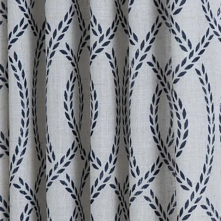 Kirklands Home Navy Trellis Woven Single Curtain Panel, 84 in. Best