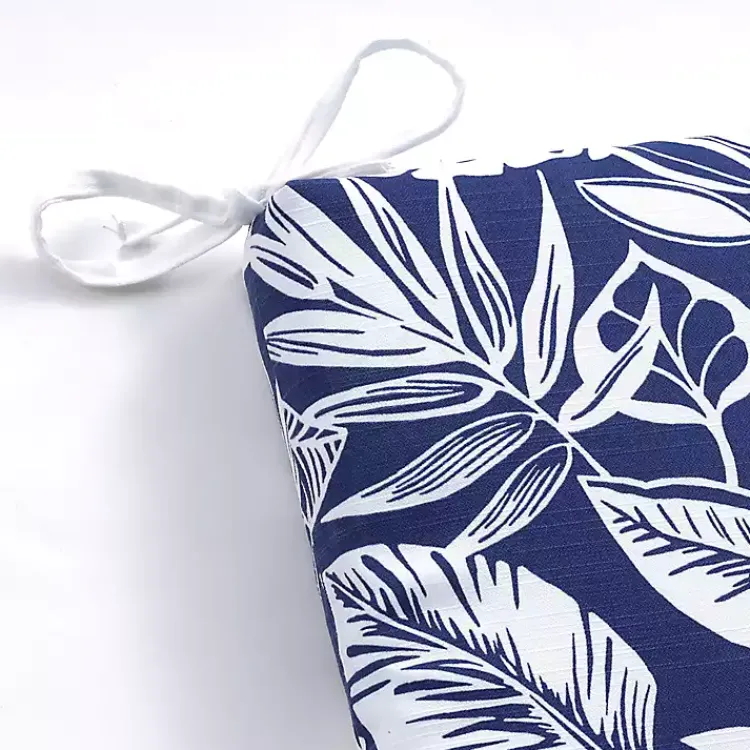 Kirklands Home Navy Tropical Foliage Outdoor Chaise Cushion Outlet