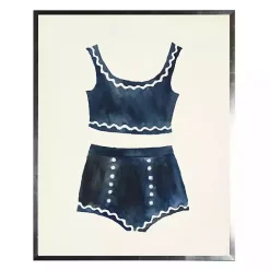 Kirklands Home Navy Two Piece Bathing Suit Framed Art Print Sale