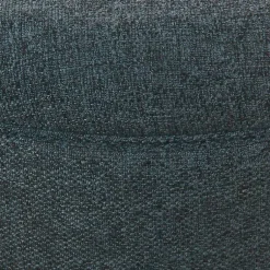 Kirklands Home Navy Upholstered Round Storage Ottoman Blue
