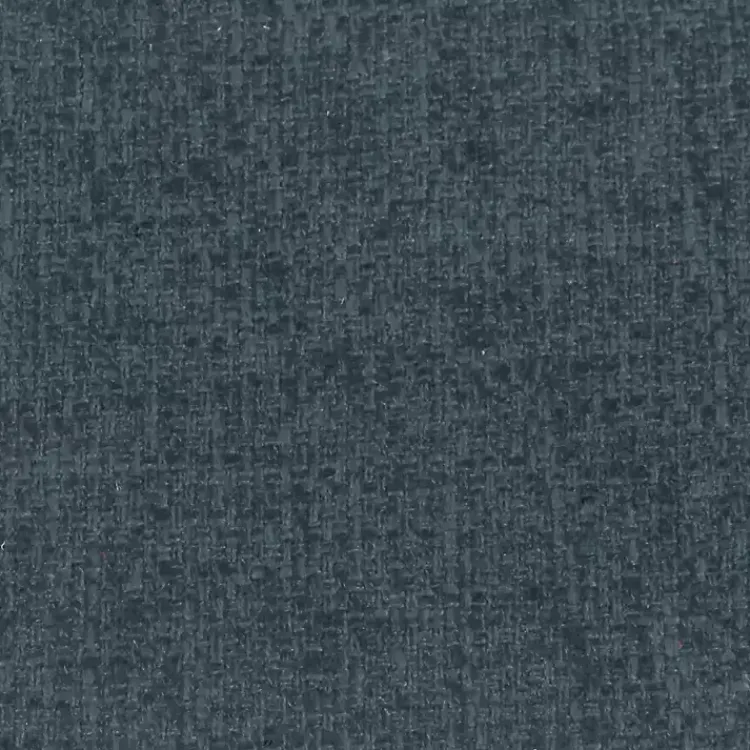 Kirklands Home Navy Upholstered Round Storage Ottoman Blue