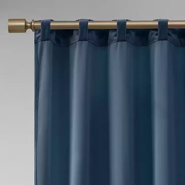 Kirklands Home Navy Velvet Greta Curtain Panel Set, 84 in. Blue Discount
