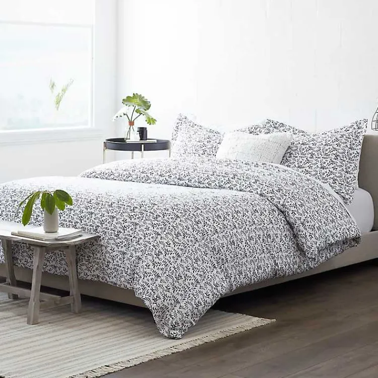 Kirklands Home Navy Vines 3-pc. King Duvet Cover Set Discount
