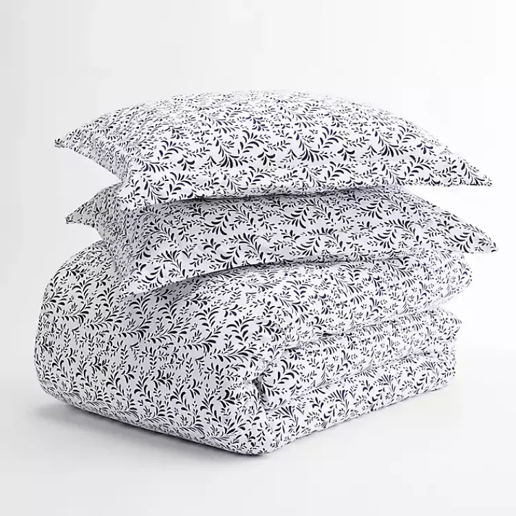 Kirklands Home Navy Vines 3-pc. King Duvet Cover Set Discount