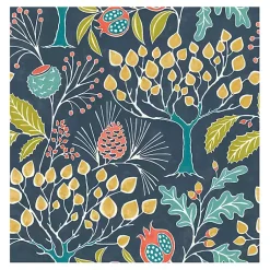 Kirklands Home Navy Vintage Flora Peel & Stick Wallpaper Best