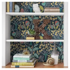 Kirklands Home Navy Vintage Flora Peel & Stick Wallpaper Best