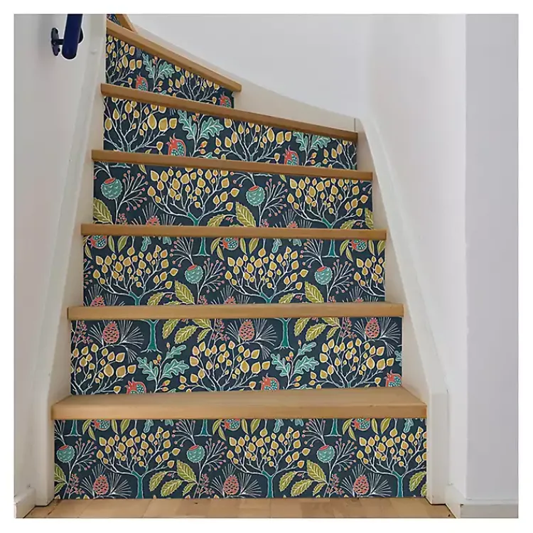 Kirklands Home Navy Vintage Flora Peel & Stick Wallpaper Best