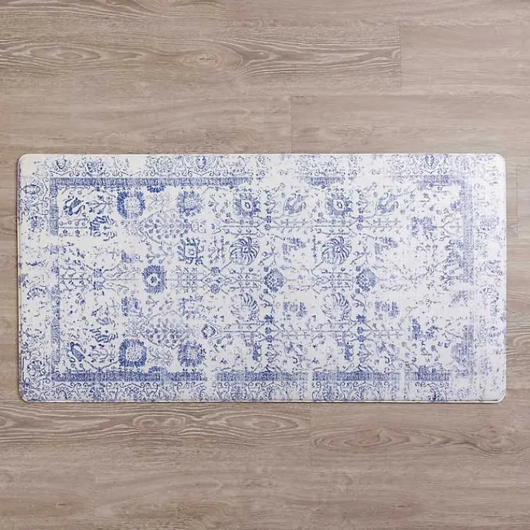 Kirklands Home Navy Vintage Floral Kitchen Mat Best