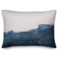 Pillows>Kirklands Home Navy Watercolor Half Accent Pillow