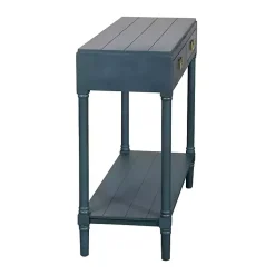 Kirklands Home Navy Wood 2-Drawer Layla Console Table Blue Sale