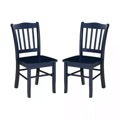 Kirklands Home Navy Wood Shaker Dining Chairs, Set of 2 Blue Online