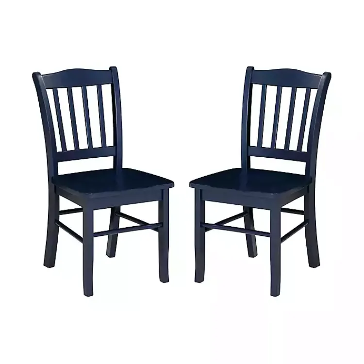 Kirklands Home Navy Wood Shaker Dining Chairs, Set of 2 Blue Online