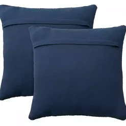 Pillows>Kirklands Home Navy Woven Cable Knit Pillow, Set of 2 Blue