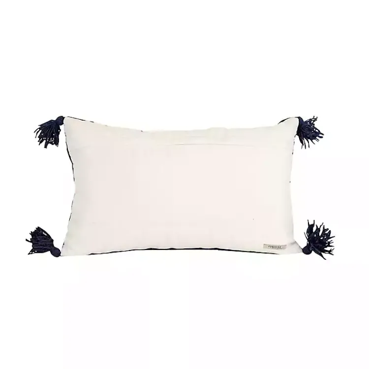 Pillows>Kirklands Home Navy Woven Geo Diamond Indoor/Outdoor Pillow