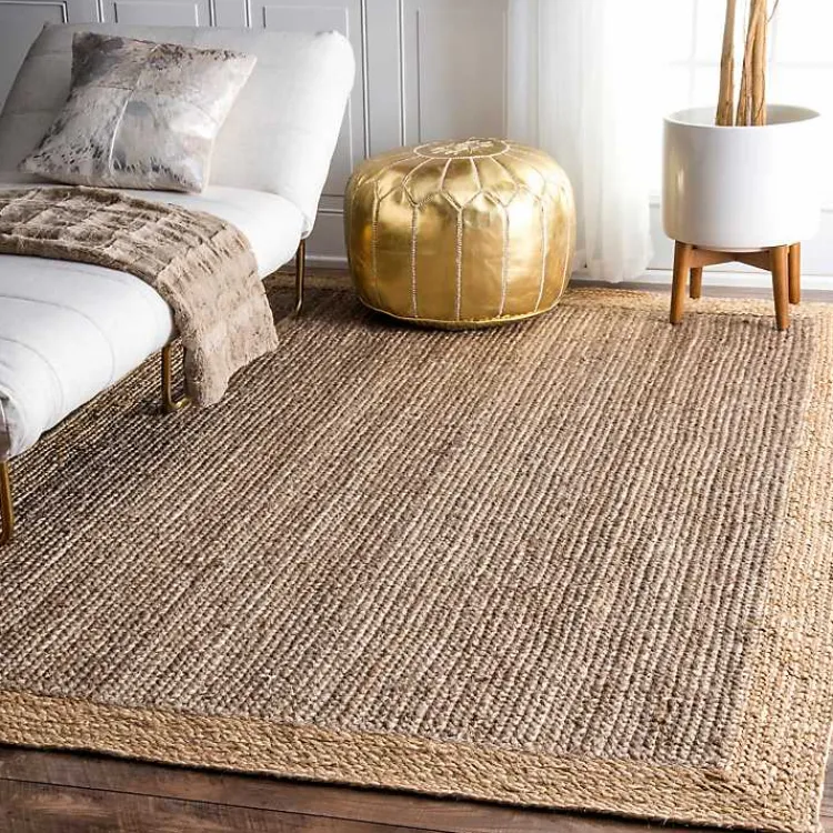 Kirklands Home Neely Jute Hand Woven Area Rug, 8x10 Tan