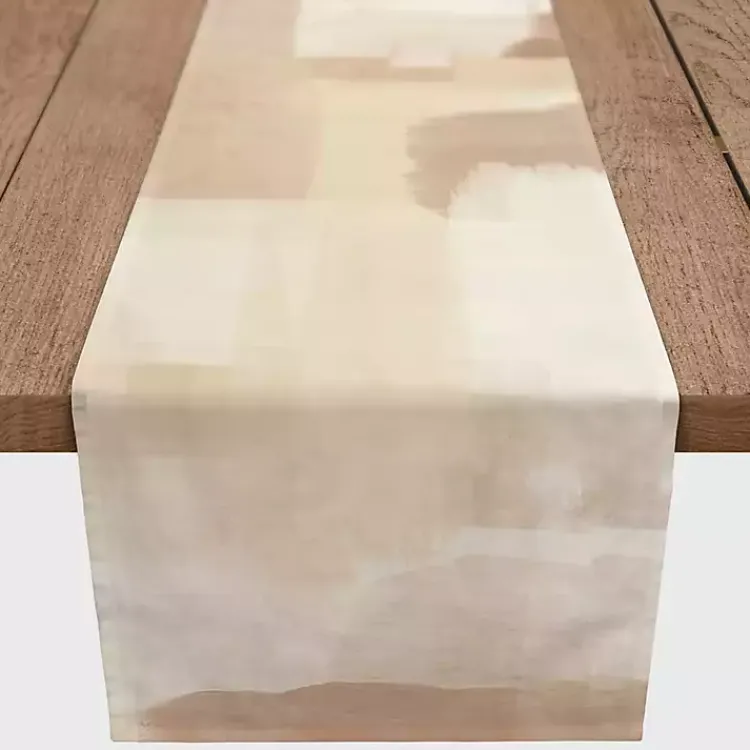 Kirklands Home Neutral Abstract Table Runner, 90 in. Tan Sale
