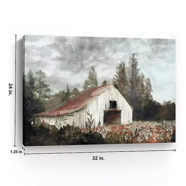 Fall>Kirklands Home Neutral Barn Canvas Art Print, 32x24 in.