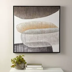 Kirklands Home Neutral Bubbles II Framed Canvas Art Print Hot