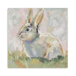 Easter Decorations>Kirklands Home Neutral Bunny Canvas Art Print