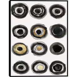 Kirklands Home Neutral Circles Framed Canvas Art Print Best