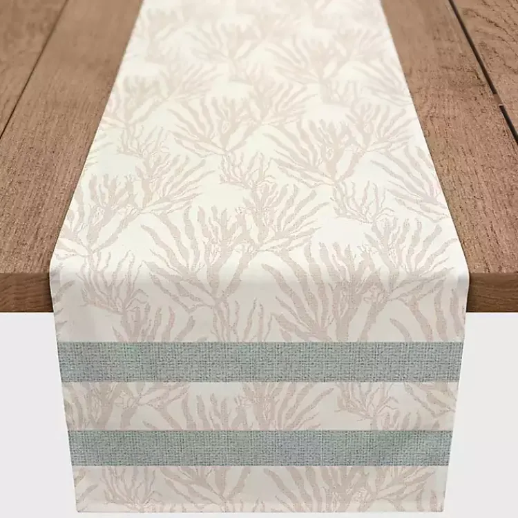 Kirklands Home Neutral Coral Stripe Table Runner, 72 in. Sale