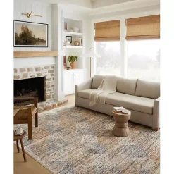 Kirklands Home Neutral Diamond Patchwork Area Rug, 5x7 Outlet
