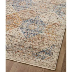 Kirklands Home Neutral Diamond Patchwork Area Rug, 7x10