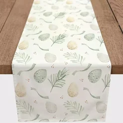 Easter Decorations>Kirklands Home Neutral Eggs and Ribbon Table Runner, 90 in.
