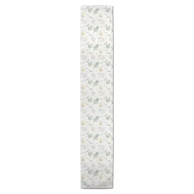 Easter Decorations>Kirklands Home Neutral Eggs and Ribbon Table Runner, 90 in.