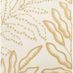 Pillows>Kirklands Home Neutral Embroidered Botanical Lumbar Pillow