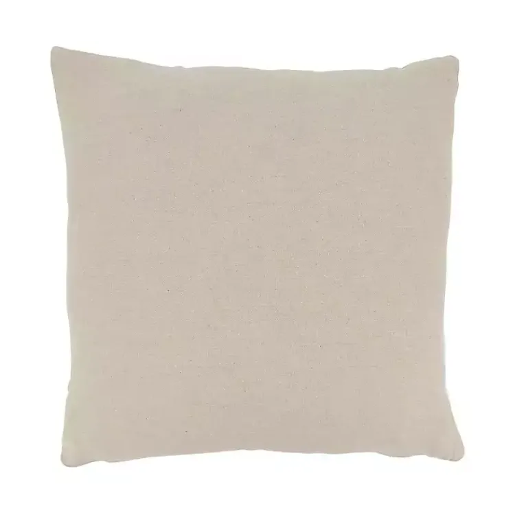 Pillows>Kirklands Home Neutral Embroidered Shell Throw Pillow Tan