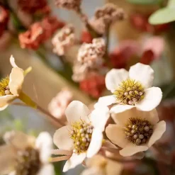 Stems & Bouquets>Kirklands Home Neutral Flowers and Eucalyptus Bouquet