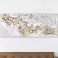 Kirklands Home Neutral Gray Beauty Panel Giclee Canvas Art Print New