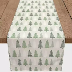 Christmas Dining & Entertaining>Kirklands Home Neutral Tree Pattern Table Runner Green