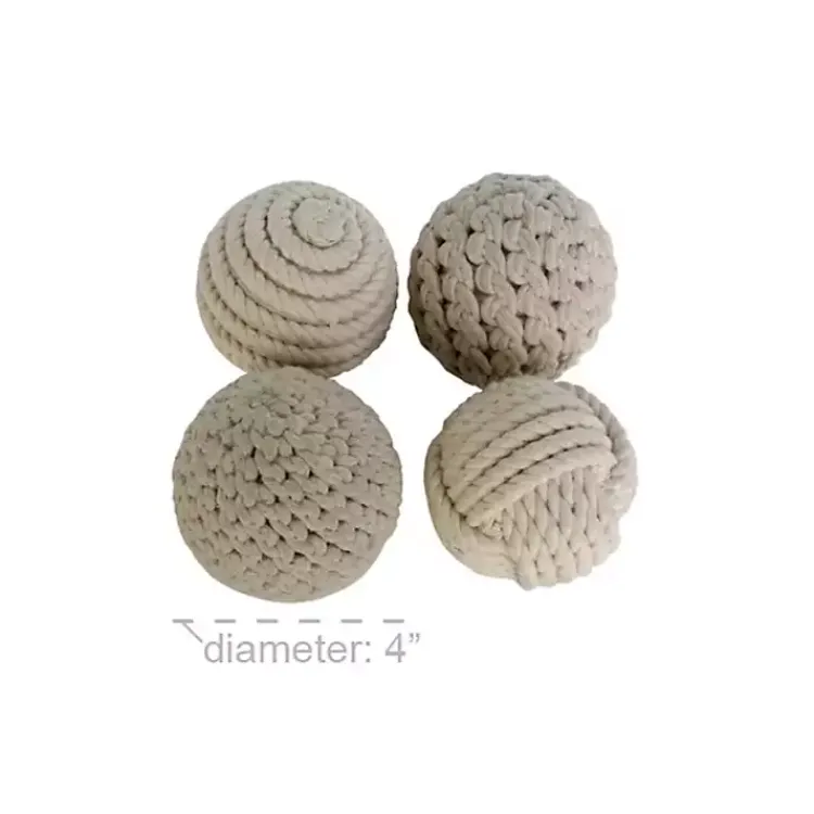 Bowl Filler>Kirklands Home Neutral Jute Rope Orbs, Set of 4