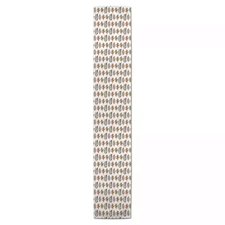 Fall>Kirklands Home Neutral Leaf Pattern Table Runner, 90 in. Multi