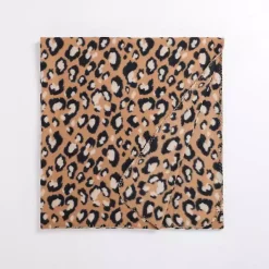 Blankets & Throws>Kirklands Home Neutral Leopard Print Fleece Throw Brown