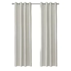Kirklands Home Neutral Light Filtering Curtain Panel, 84 in. Ivory Outlet