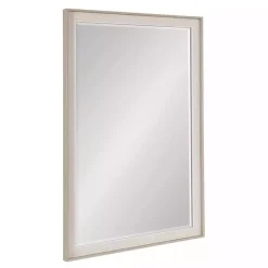 Kirklands Home Neutral Linen Beveled Wall Mirror Outlet