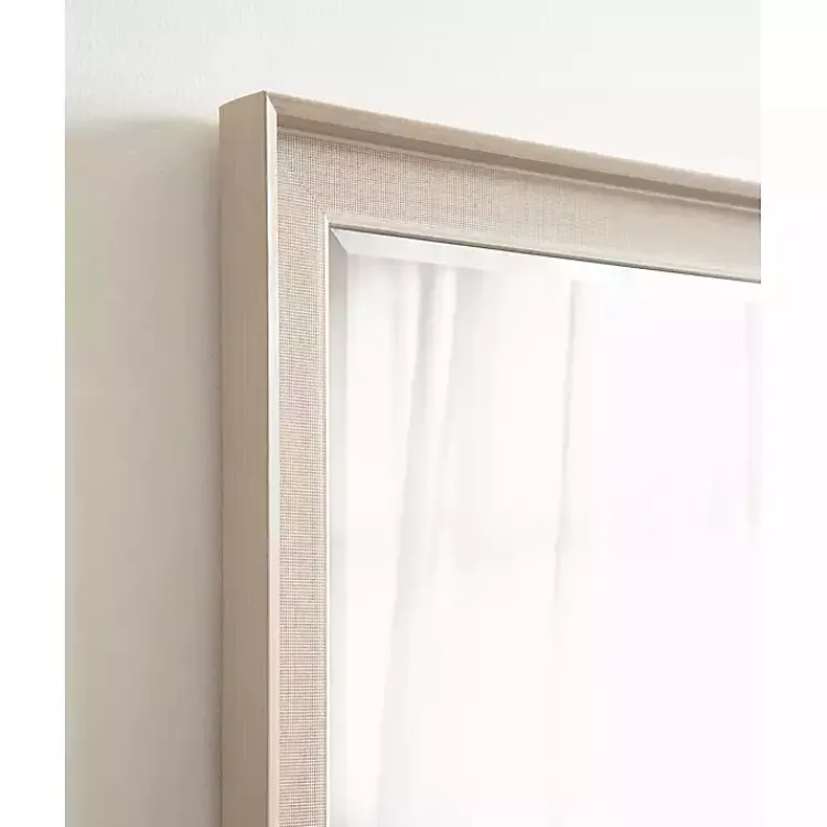 Kirklands Home Neutral Linen Beveled Wall Mirror Outlet