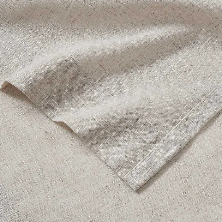 Kirklands Home Neutral Linen Blend Curtain Panel Set, 84 in Tan