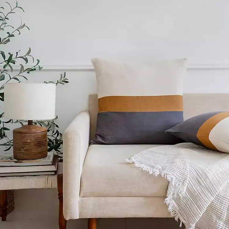 Pillows>Kirklands Home Neutral Modern Stripe Pillow