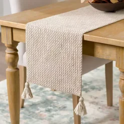 Kirklands Home Neutral Mottled Table Runner Tan Best