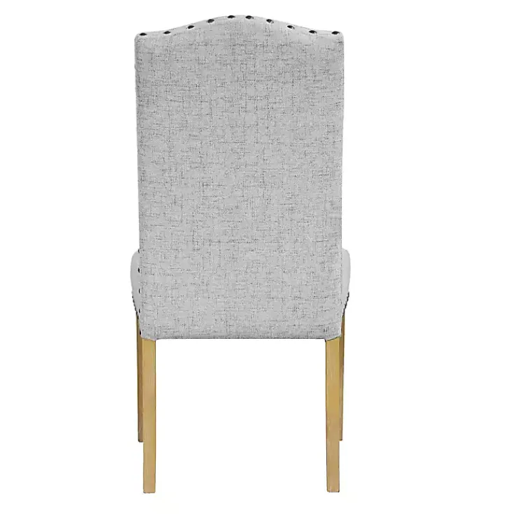 Kirklands Home Neutral Nailhead Parsons Dining Chairs, Set of 2 Multi Hot