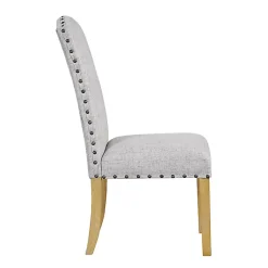 Kirklands Home Neutral Nailhead Parsons Dining Chairs, Set of 2 Multi Hot