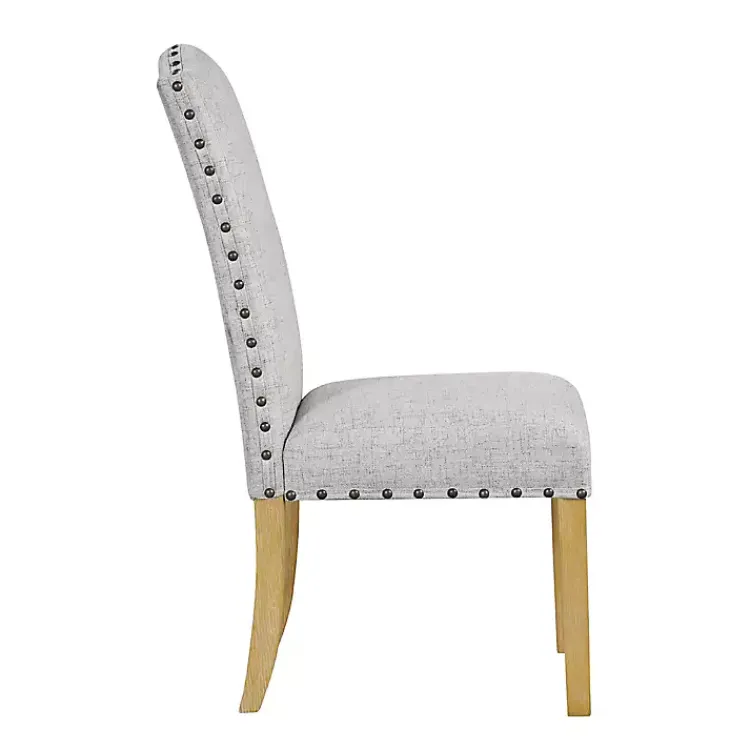 Kirklands Home Neutral Nailhead Parsons Dining Chairs, Set of 2 Multi Hot