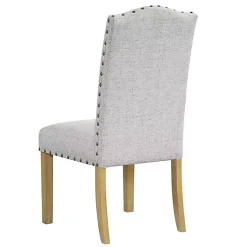 Kirklands Home Neutral Nailhead Parsons Dining Chairs, Set of 2 Multi Hot