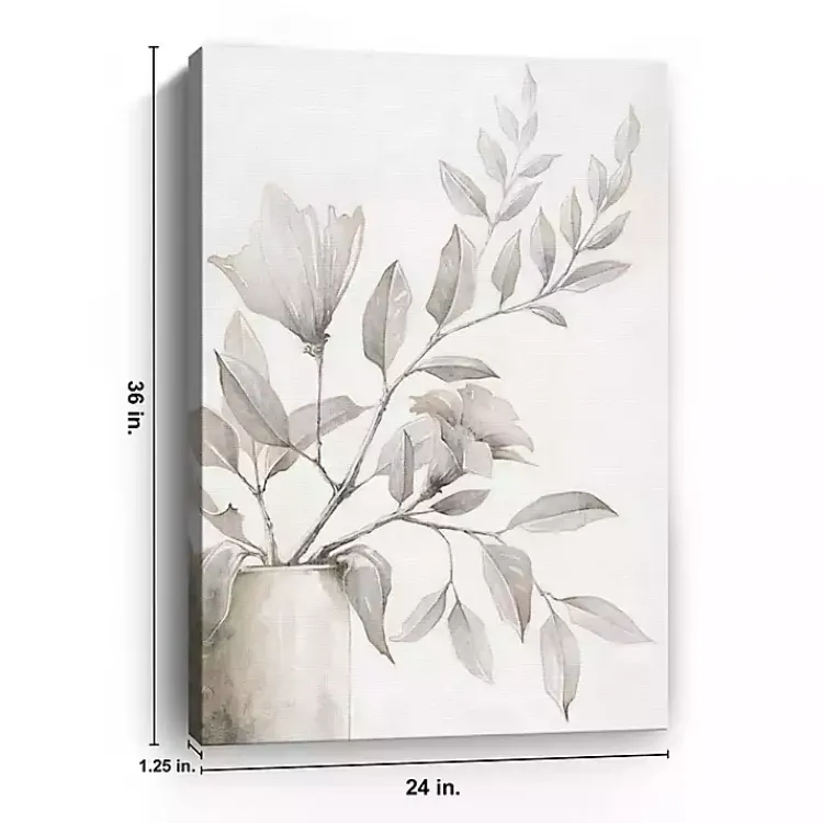Kirklands Home Neutral Potted Plant Canvas Art Print Outlet