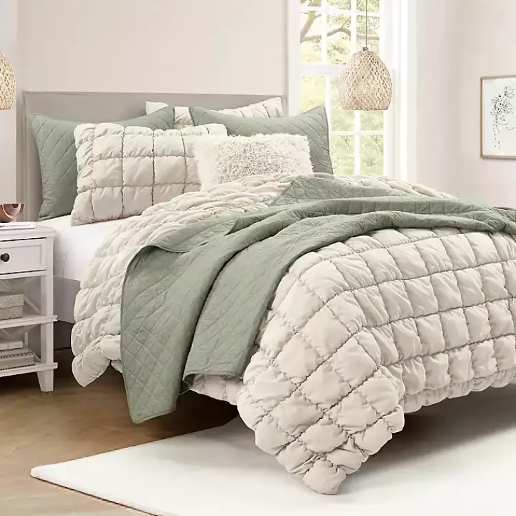 Kirklands Home Neutral Puff 3-pc. Full/Queen Comforter Set Tan