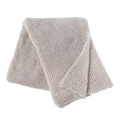 Blankets & Throws>Kirklands Home Neutral Soft Knitted Throw Tan